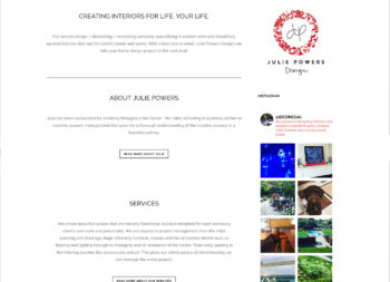 Julie Powers design website - Web